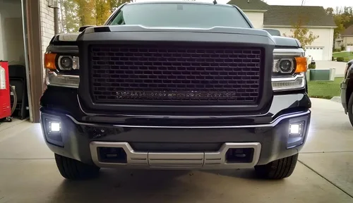 Miniatura 3 de iJDMTOY Kit de lámpara antiniebla LED blanca compatible con GMC Sierra 1500 2014-15, incluye (2) cubos LED de alta potencia de 20 W, cubiertas