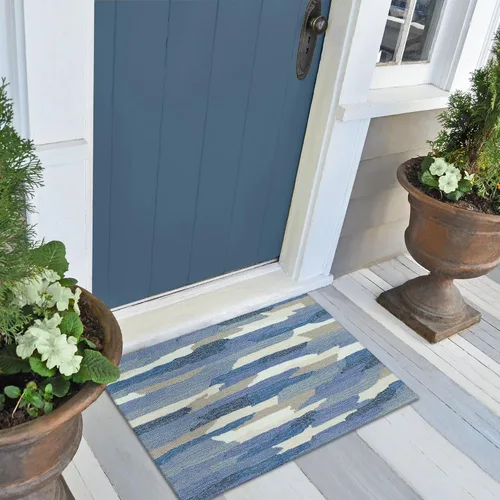 Miniatura 65 de Liora Manne CAPR5163633 - Alfombra costera para interiores y exteriores, color azul marino, 2 pies x 5 pies Cuerdas Navy