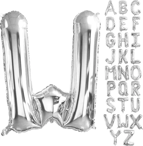 Miniatura 28 de Lovoir Globos grandes de 40 pulgadas con la letra G de color plateado de gran tamaño, globo de helio de aluminio de Mylar para fiesta de cumpleaños