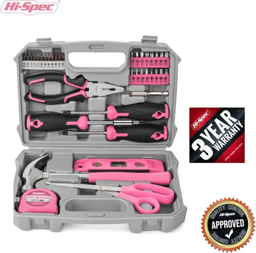 Miniatura 7 de Hi-Spec Kit de herramientas, juego de herramientas manuales para el hogar general con caja de almacenamiento, kit de herramientas compacto todo