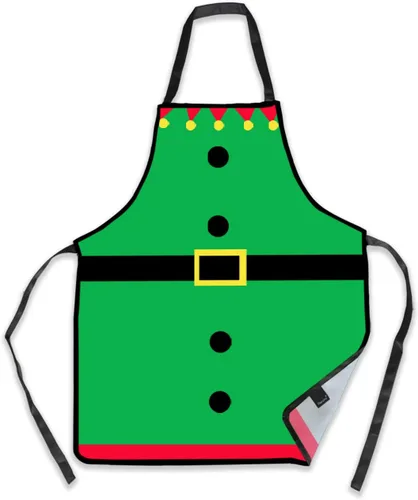 Miniatura 3 de Remimi Juego de 2 delantales de Navidad, impermeables, delantales de chef de cocina a juego para padres e hijos