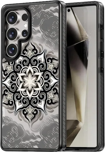 Miniatura 63 de Rosarnnah Funda compatible con Samsung Galaxy S24 Ultra, bonita estética, a la moda, divertida funda con estampado de gatito y gato, duradera a