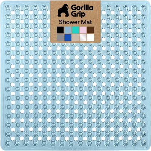 Miniatura 48 de GORILLA GRIP Alfombrilla para bañera patentada, lavable a máquina, con ventosas y orificios de drenaje para mantener las bañeras limpias, suave