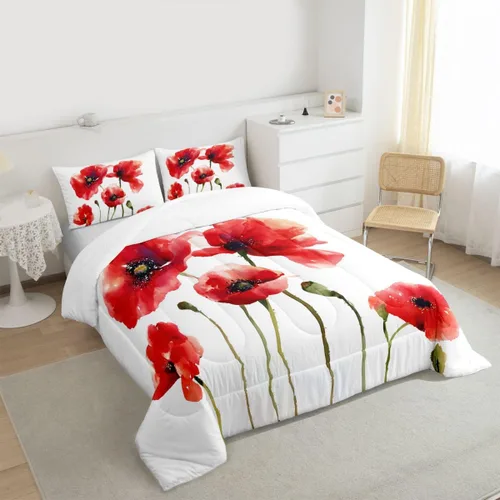 Miniatura 33 de Feelyou juego de ropa de cama con diseño de ciervo para niños y niñas, tamaño twin, con huella de pata de ciervo, juego de edredón ultra suave