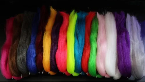 Tigofly 16 Colores Fibra Sintética Grande Hank Super Pelo Mosca Atado Bucktail Jig Señuelo Hacer Materiales 16 colors