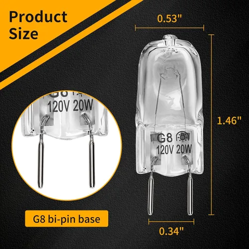 Miniatura 10 de Bombilla halógena compatible con GE, Samsung, Kenmore, Elite, Maytag, microondas sobre la estufa, luz nocturna/luz para estufa para microondas GE
