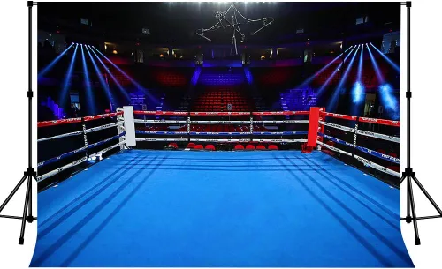 Miniatura 9 de Telones de fondo de anillo de boxeo para fotografía de 5 x 3 pies, para niños, niños, fiesta de cumpleaños, retrato de adultos, cartel de fiesta