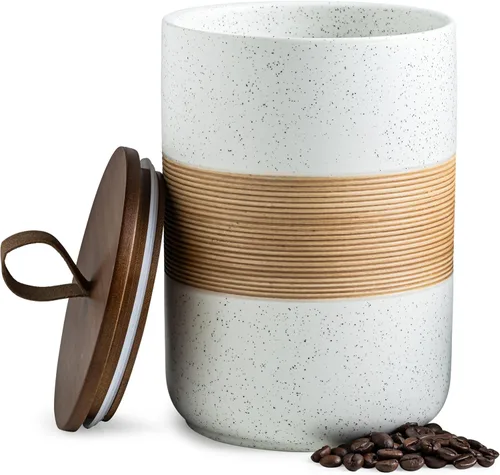 Miniatura 11 de Miamolo Tarro pequeño de cerámica con tapa, recipiente de café, recipiente de café, tarros de almacenamiento de alimentos para bolsa de té