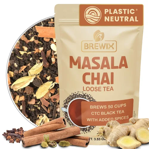 Miniatura 57 de BREWIX, Bedtime Blossom - Té suelto de hierbas (más de 50 tazas) sin cafeína y totalmente natural Mezcla relajante floral nocturna Rooibos