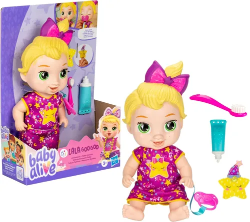 Miniatura 11 de Baby Alive Lil Dreamer LaLa GooGoo - Juego de muñecas de bebé dormilonas, pelo rubio, divertido tema de fiesta de pijamas, juguetes preescolares