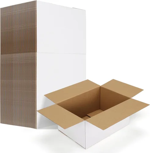 Miniatura 53 de HORLIMER Paquete de 40 cajas de envío de 5 x 5 x 5, caja de cartón corrugado blanco para correo, embalaje, pequeñas empresas