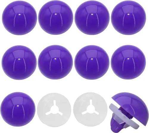 Miniatura 9 de Thalinfayi - 60 ojos de seguridad y arandelas seguras para ganchillo Amigurumi - Ojos de seguridad de plástico grandes de 0.945 in, ojos de Rojo