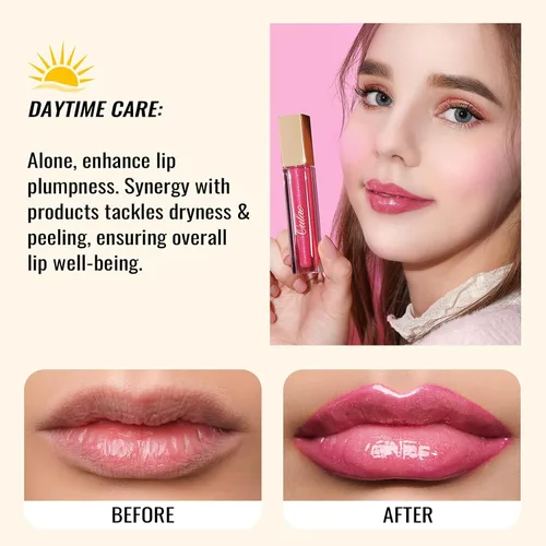 Miniatura 5 de Oulac Brillo labial líquido brillante con purpurina de alto brillo para mujeres, brillo de labios líquido brillante, no pegajoso, brillo de labios
