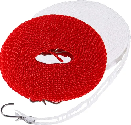 Miniatura 11 de Foshine Clotheslines - Paquete de 3 cuerdas de secado de ropa de 1.64 pies de longitud, portátil, resistente al viento, 16.4 ft, tendedero