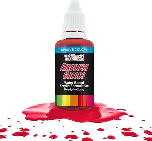 Miniatura 7 de U.S. Art Supply Opaque Lake Blue - Pintura acrílica para aerógrafo con efectos especiales, 8 onzas, lista para rociar, pintura con pincel de aire a