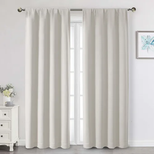 Miniatura 102 de Cortinas opacas para dormitorio, sala de estar, juego de 2 paneles de 54 pulgadas de largo, cortinas de oscurecimiento de habitación con aislamiento
