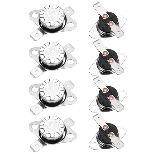 Miniatura 26 de uxcell KSD301 Termostato 32.0 °F/32 ° F 10 A Normalmente Cerrado N.C Ajuste Snap Disc Interruptor de temperatura para microondas, horno, cafeteras 2