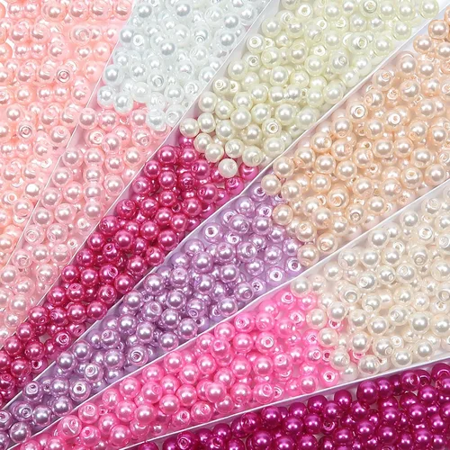 Miniatura 8 de TOAOB - 1000 cuentas espaciadoras redondas sueltas de cristal de la serie azul de 0.157 pulgadas para manualidades, collares, pulseras y fabricación