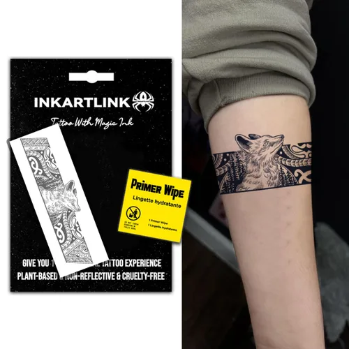 Miniatura 14 de INKARTLINK Tatuajes temporales semipermanentes, tatuajes de brazo realistas, impermeables y no reflectantes, embalaje exquisito, diseño único