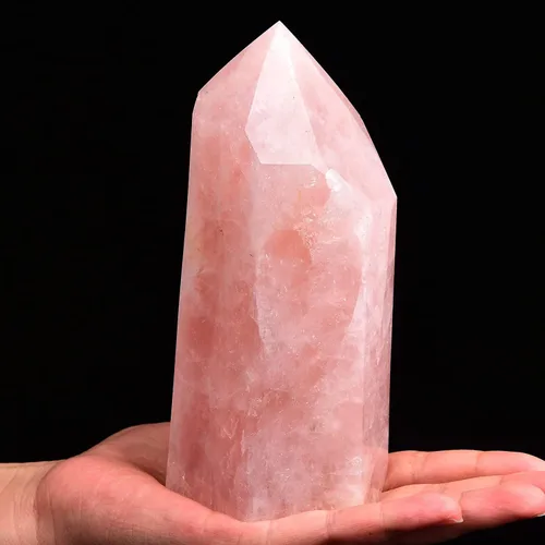 Miniatura 27 de AMOYSTONE Obelisco de Piedra de Sangre Africana Varita de Cristal Curativo Grande Torre Columna Facetada de 6 Lados Reiki Chakra Meditación Terapia