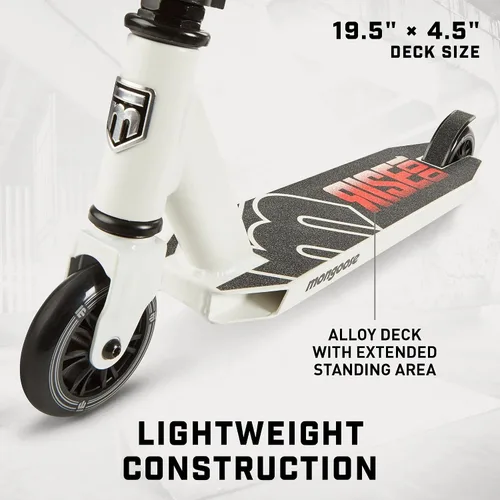 Miniatura 2 de Mongoose Rise - Patín scooter de estilo libre para trucos y acrobacias, para niños, jóvenes, adultos, hombres y mujeres a partir de 8 años, cubierta