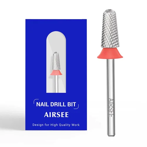 Miniatura 9 de AIRSEE Punta de carburo de tungsteno para taladro de uñas acrílico Efile, cabeza de máquina eléctrica de lima para manicura, pulido, arte