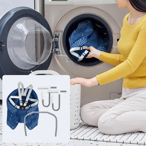 Miniatura 6 de MTWML Silla de bebé portátil para mesa, silla alta de enganche que se fija a la mesa, asiento de mostrador con ahorro de espacio para bebé, asiento