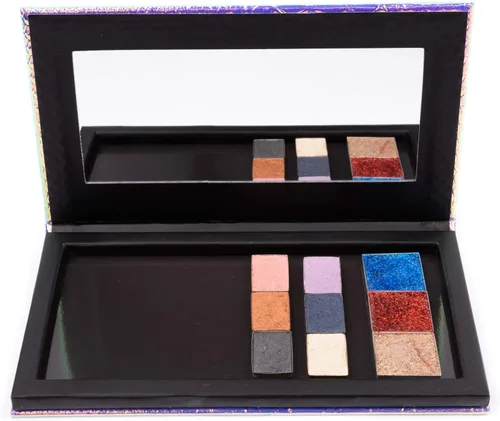 Miniatura 4 de Allwon Paleta magnética de sirena vacía paleta de maquillaje con espejo y 20 unidades adhesivas vacías de metal para sombra de ojos, lápiz labial