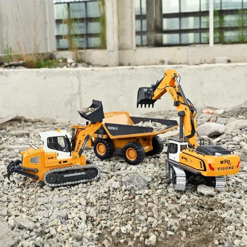Miniatura 6 de KidsFaves Excavadora de Control Remoto de Grado Profesional para Adultos Modelo de Construcción RC a Micro-Escala de Metal con Sistema de Excavación