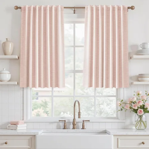Miniatura 59 de Cortinas opacas de 54 pulgadas de largo para dormitorio, sala de estar, cortinas beige con aislamiento térmico, oscurecimiento de la habitación