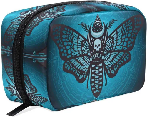 MNSRUU Pequeña bolsa de cosméticos para niñas y mujeres, de viaje, con estampado de leopardo colorido, organizador de artículos de tocador con