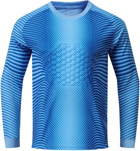 Camisetas de portero de fútbol para niños jóvenes, manga larga, acolchadas, camiseta de portero de fútbol
