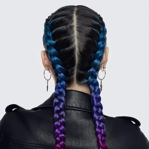 Miniatura 3 de L'Oreal Paris - Maquillaje temporal para el cabello de 1 día para morenas, azul 60, 1 onza líquida