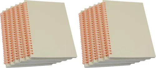 Miniatura 7 de Yansanido Cuaderno de espiral, 6 unidades, tamaño A5, tapa dura de plástico grueso blanco de 0.276 in, 80 hojas, 160 páginas para estudio y notas