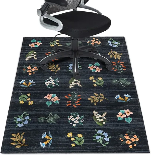 Miniatura 16 de Alfombrilla para Silla de Oficina para Piso de Madera Dura 91,4 x 122 cm, Alfombras de Oficina para Sillas con Ruedas, Protector Antideslizante Boho