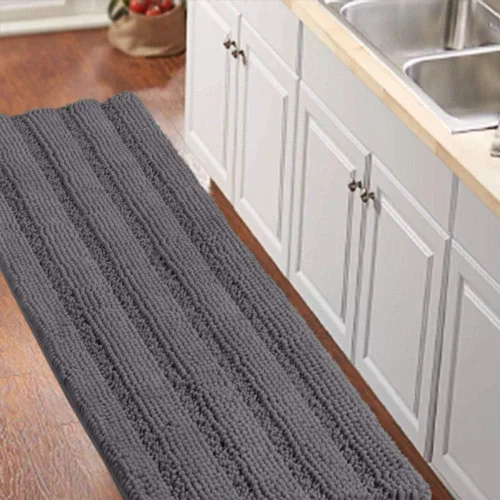 Miniatura 146 de Turquoize Alfombras de Baño de Chenilla Peludas Alfombra de Baño Antideslizante Gruesas Alfombras Peludas para Baño Chenilla Juego de Alfombra