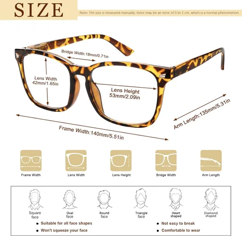 Miniatura 2 de Paquete de 3 gafas de lectura progresivas multifocales con bloqueo de luz azul para mujeres y hombres, gafas de computadora con bisagra de resorte 3