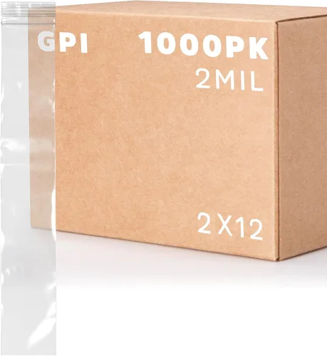 Miniatura 36 de GPI - Bolsas con cremallera de 2 x 6 pulgadas, 1000 unidades, 2 mil, bolsas de plástico transparente con cierre de cremallera, con cierre de cierre