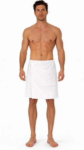 Miniatura 7 de Toalla ajustable de terciopelo de rizo de algodón turco para hombres (negro, talla única)
