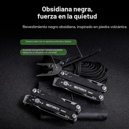 Miniatura 3 de NEXTORCH PIONEER - Multiherramientas 14 en 1 de tamaño completo, juego de multiherramientas versátil con tijeras, alicates de punta, clip