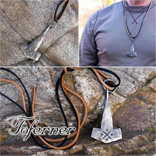 Miniatura 2 de Martillo de Thor- forjado a mano. Quien tenga este martillo, si es digno, poseerá el poder de Thor Hardened Blade- Colección de Arte