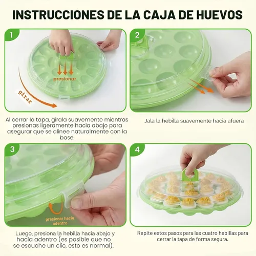 Miniatura 7 de HANSGO - Recipientes para huevos rellenos con tapa, 3 piezas, bandejas portaplatos para huevos rellenos con 66 ranuras para fiestas y cocinas, verde