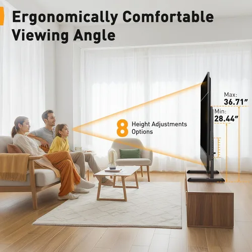 Miniatura 3 de Perlegear - Patas de soporte universal para TV para la mayoría de televisores de 37–86 pulgadas hasta 132 libras, patas de TV ajustables en altura