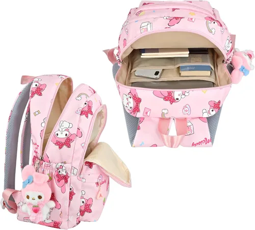 Miniatura 5 de Roffatide Mochila escolar de anime para niñas, con estampado de dibujos animados, casual, para estudiantes, mochila para laptop, mochila