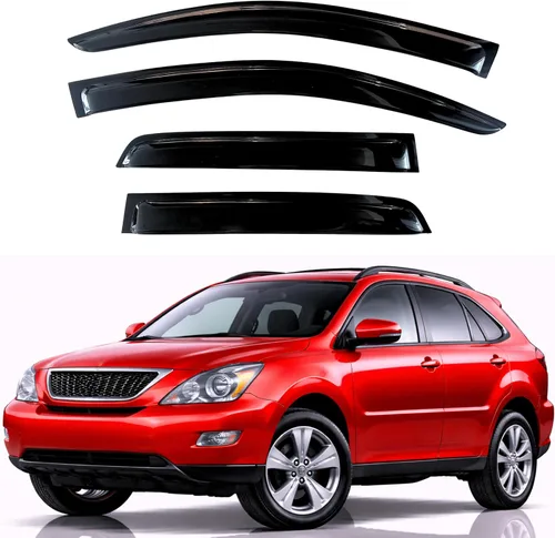 Miniatura 347 de KPY Visor de ventana compatible con Hyundai Tucson 2021-2025, 4 piezas de deflector de ventilación para ventana lateral, estilo Mugen, protector
