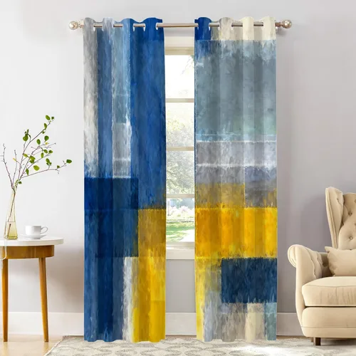 Miniatura 62 de Shrahala Cortinas de nivel de chakras con mandala beige para ventanas de cocina, paneles de cortina de ventana de mandala multicapa de poliéster