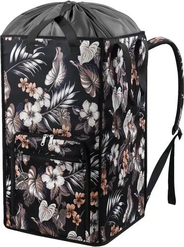 Miniatura 10 de Bukere - Mochila para lavandería, extra grande, 2 en 1, cesta de lavandería para estudiantes universitarios, artículos esenciales para el Negro