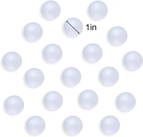 Miniatura 5 de 100 piezas de bolas de espuma blancas de 1 pulgada de poliestireno, bolas de manualidades de espuma para arte, manualidades, hogar, proyectos 1.0 in