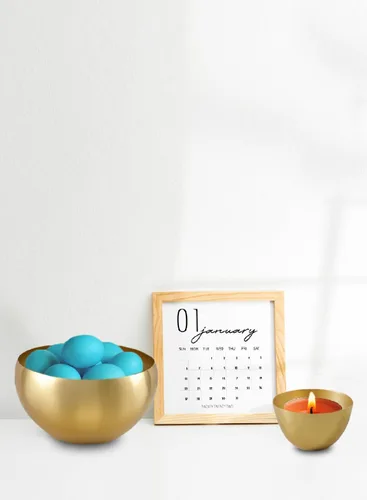 Miniatura 4 de Serene Spaces Living Cuenco de metal dorado ideal para bodas, fiestas, eventos, restaurantes, decoración del hogar (extra pequeño, paquete de 4)