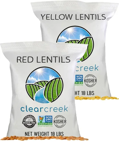 Miniatura 12 de CLEAR CREEK Lentejas Rojas Certificadas Sin Residuos de Glifosato 4 LB Sin OGM Kosher Veganas